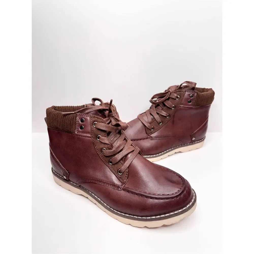 Steve Madden Youth Boots Boy B-Everett‎ Size 5 Brown Lace Up Shoes